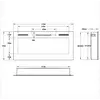 Kép 4/4 - MAJOR 114 fehér beépíthető és falra szerelhető elektromos kandalló