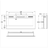 Kép 4/4 - MAJOR 114 fehér beépíthető és falra szerelhető elektromos kandalló