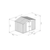 Kép 2/2 - Riwall RMSA 8x10 fém kerti tároló 3 x 2,4 m (antracit)
