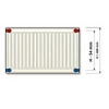 Kép 4/4 - Hunor Premium 22/600-1400 panelradiátor