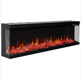UNIT 107 beépíthető és falra szerelhető elektromos kandalló beépíthető kandallóbetét, magas hatásfokkal, 107.0 cm x 21.0 cm x 43.0 cm, modern kivitel