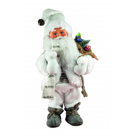 Home KDD 31 Táncoló, zenélő mikulás, fehér nadrág, 30 cm