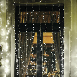 Home KAF 210LC Led-es fényfüggöny, kültéri kivitel, 2 m x 1 m, 21 füzér, 210 db hidegfehér led