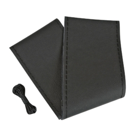 Lampa "Standard Leather" Varrható Bőr Kormányvédő - Fekete - 37-39cm
