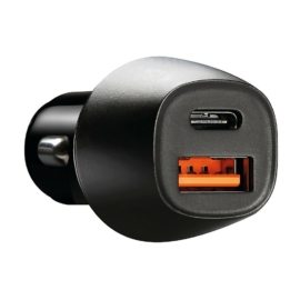 Lampa PowerTec - Szivargyújtós USB gyorstöltő - USB-A/Type-C - 12/24V