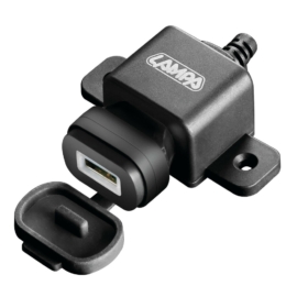 Lampa USB FIX-PLUG - IP64 USB Töltőaljzat Motorkerékpárra - 12/24V - 2400mA