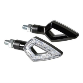 Lampa "KIER" LED motorkerékpáros index párban - Fekete