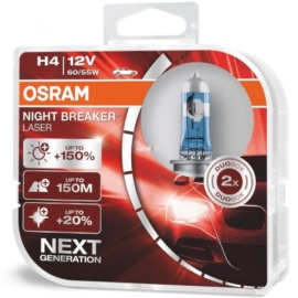 OSRAM Night Breaker Laser Next Gen. +150% izzó pár - H4 - 60/55W - 12V