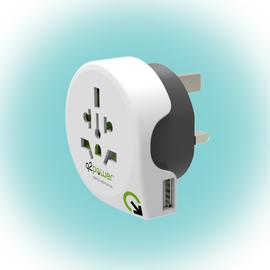 Utazóadapter "World to UK USB" Q2