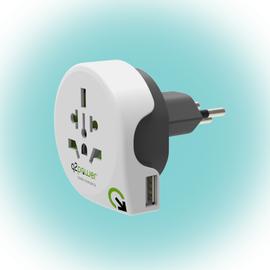 Utazóadapter "World to Switzerland USB" Q2