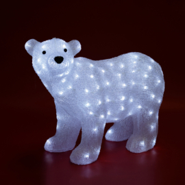 Akril jegesmedve, kültéri, 120 WH LED, 42 cm
