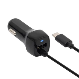 Autós USB + USB-C töltő