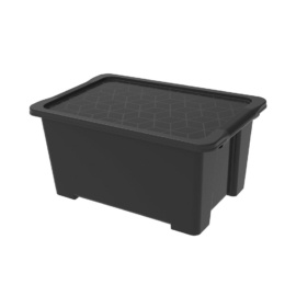 ROTHO Evo easy műanyag tároló doboz, 44 L - fekete