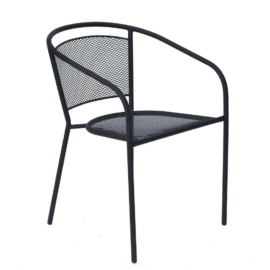 ROJAPLAST Zwmc-32 fém kerti szék - fekete
