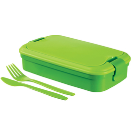 CURVER Lunch & Go uzsonnás doboz villával és késsel - zöld