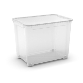 CURVER T Box "XL" műanyag tároló doboz fedéllel 70 L - átlátszó