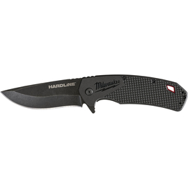 Milwaukee Összecsukható kés sima élű 89 mm, D2 acél, fekete - 1 db