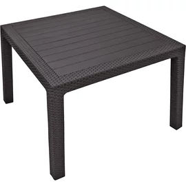 Keter melody quartted polyrattan kerti asztal, 95 cm - barna