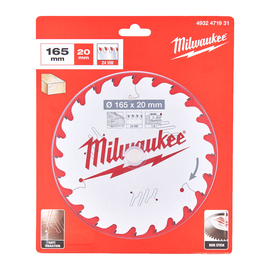 Milwaukee Körfűrészlap hordozható gépekhez (Fához) 165x20x1.6x24 ATB - 1 db
