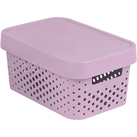 CURVER Infinity dots pink 4,5 L műanyag tároló doboz tetővel - rózsaszín