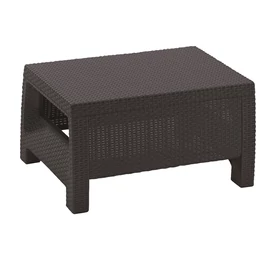 Keter corfu polyrattan kerti asztal - barna