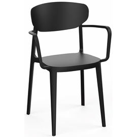Rojaplast MARE műanyag kartámaszos kerti szék - fekete