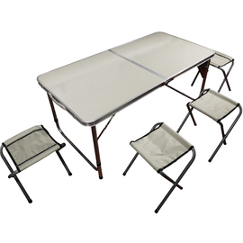 ROJAPLAST összecsukható kemping bútor garnitúra, 1 x asztal + 4 x szék