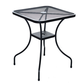 ROJAPLAST ZWMT-60 fém kerti asztal napernyőlyukkal - fekete
