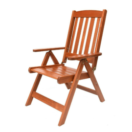 ROJAPLAST Luisa fenyőfából készült összecsukható, lakkozott kerti szék