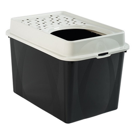 ROTHO Eco berty műanyag macska WC - fekete/homok