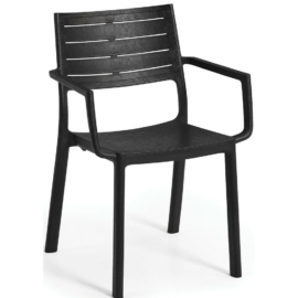 KETER Metaline műanyag kerti szék, sötétszürke