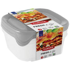 CURVER Fresh&Go 3 X 0,8L Műanyag ételtartó doboz mix