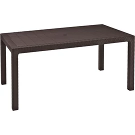 Keter melody polyrattan kerti asztal, 161 cm - barna
