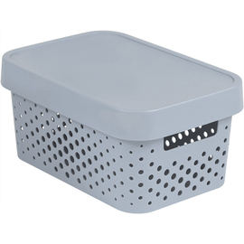 CURVER Infinity dots 4,5 L műanyag tároló doboz tetővel - szürke