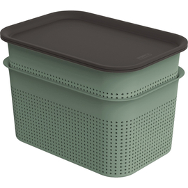 ROTHO Brisen green műanyag tároló doboz szett tetővel 2X 4,5L-ES - zöld