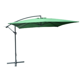 ROJAPLAST 8080 függő napernyő, hajtókarral - zöld - 270 x 270 cm - vízálló