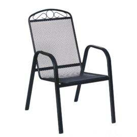 ROJAPLAST ZWMC-31 fém kerti szék - fekete
