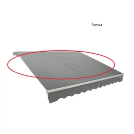 Rojaplast tartalék ponyva szövet napellenzőhöz 5x3m - Szürke (P4512)