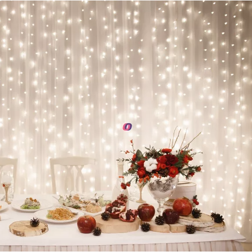 Home DLF 600/WW Led-es fényfüggöny, 2x3 m / 600 led, sorolható, melegfehér