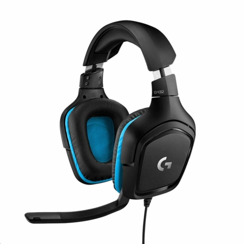 Logitech G432 7.1 Gaming headset fekete-kék (981-000770)