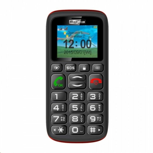 Maxcom MM428BB Dual-Sim mobiltelefon fekete-piros