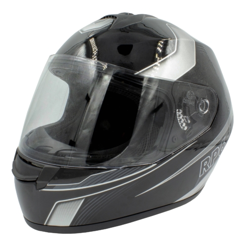 SHIDO Integral FF006 Motorkerékpáros Bukósisak - Fekete/Grafit - L