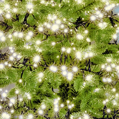 LED-es cluster fényfüzér, melegfehér, 8pr, timer, távirányító