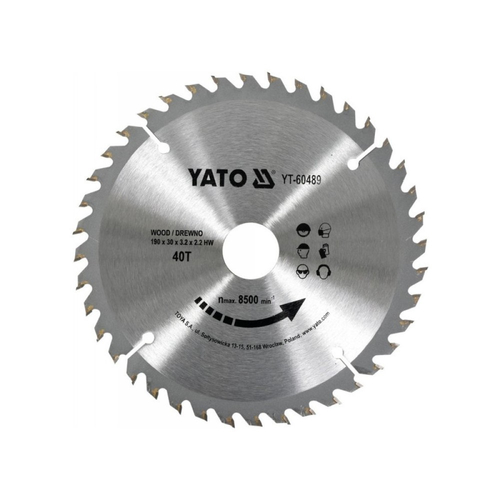 YATO Fűrésztárcsa fához 190 x 30 x 3,2 mm / 40T