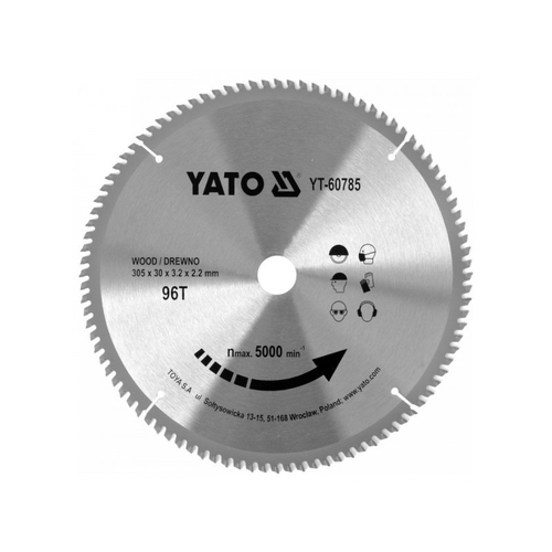 YATO Fűrésztárcsa fához 305 x 30 x 2,2 mm / 96T