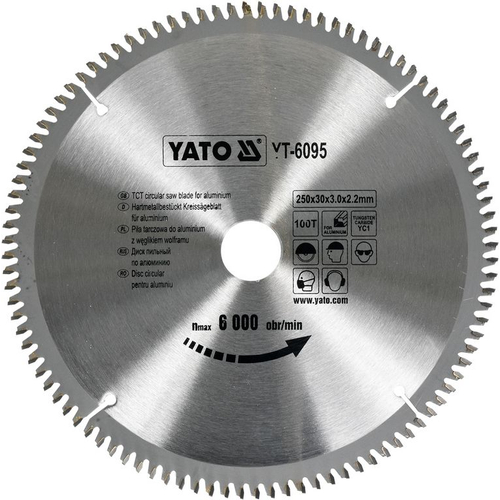 YATO Fűrésztárcsa Alumíniumhoz 250/30/100