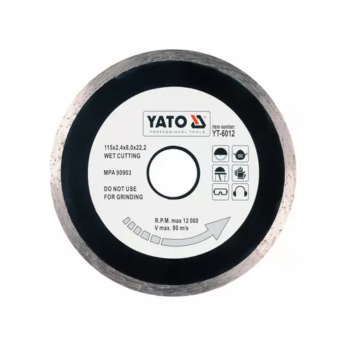 YATO Gyémánt vágótárcsa 115 mm folytonos