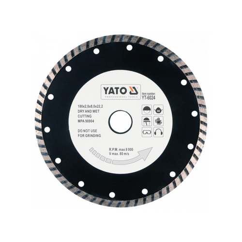 YATO Gyémánt vágótárcsa 180 turbo