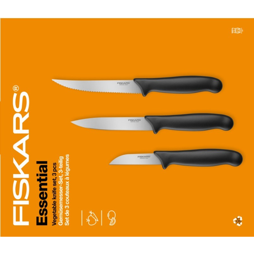 Fiskars Essential 3 db-os zöldségkéskészlet új