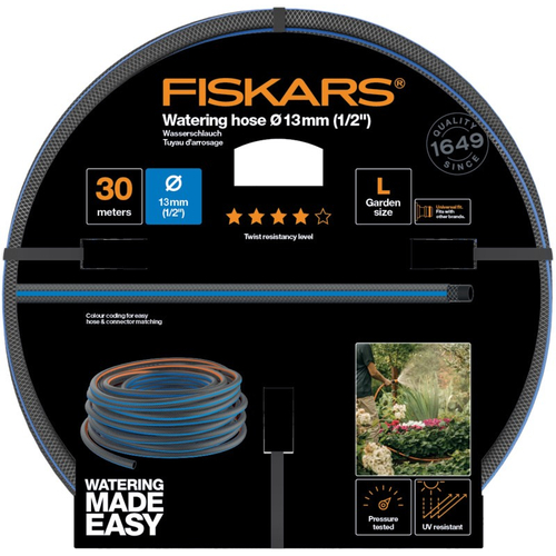 Fiskars Locsolótömlő, 13 mm (1/2), 30 m Q4